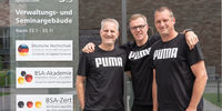 U19-Bundestrainer Martin Heuberger, Co-Trainer Klaus-Dieter Petersen und Teamkoordinator Matthias Trautvetter 