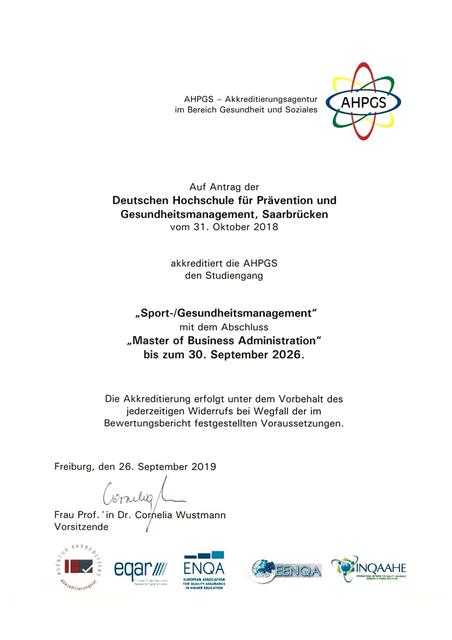 Mba Sport Gesundheitsmanagement